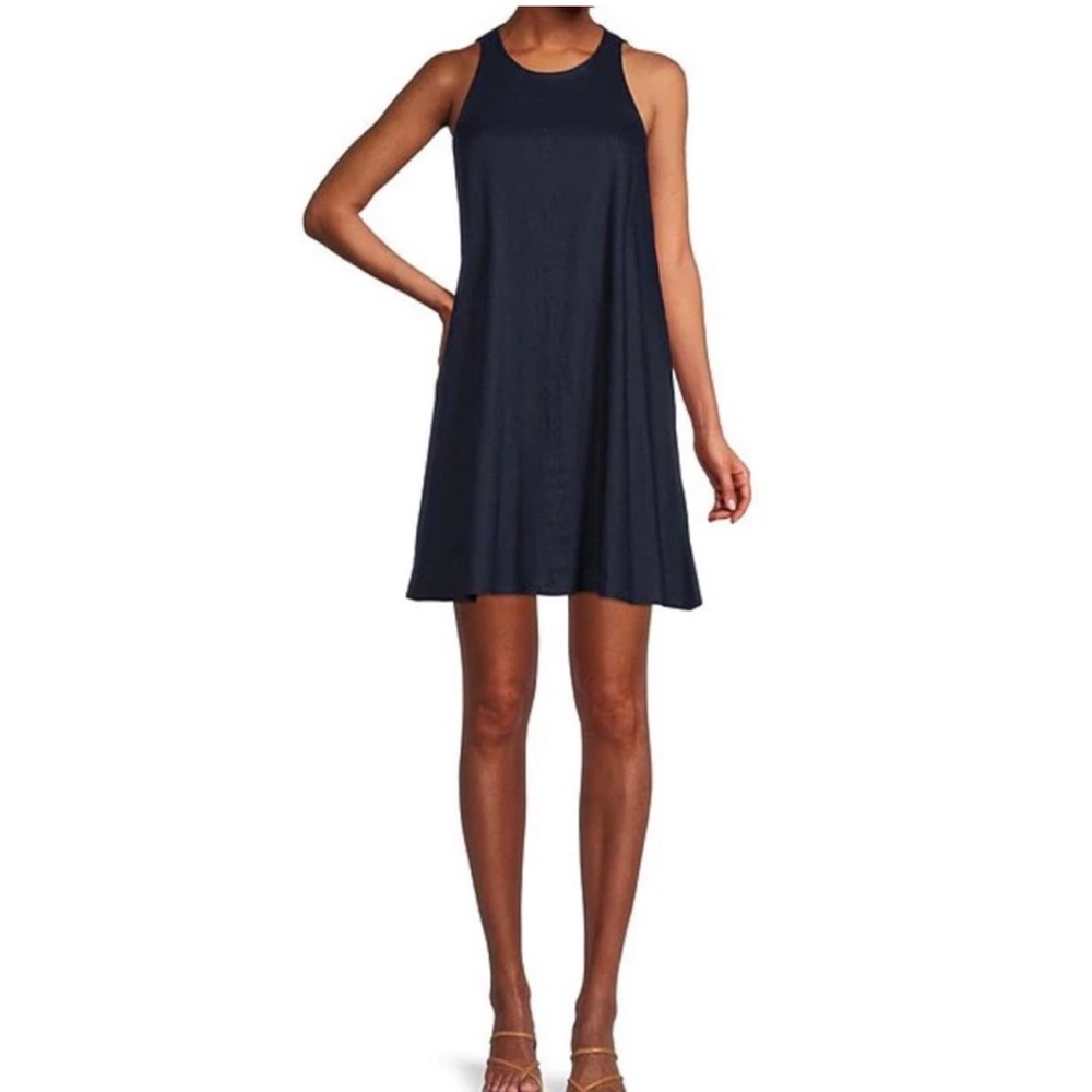 Antonio Melani Jaylee Sleeveless Jewel Neck Stretch Linen Pocket Dress